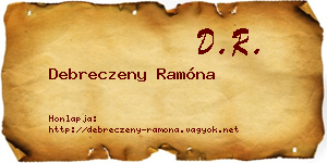 Debreczeny Ramóna névjegykártya